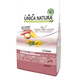 Сухий корм для собак Unica Natura Unico Mini качка з рисом та картоплею 800 г