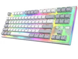 Клавіатура ігрова механічна Hator HTK-561UA White Gravity TKL Orange - мініатюра 3