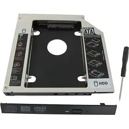 Адаптер Maiwo NSTOR-9 (9.5mm) для підключення 2.5'' HDD/SSD SATA3 у відсік приводу ноутбука