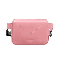 Шкіряна жіноча поясна сумка Dropbag Mini рожева - мініатюра 7