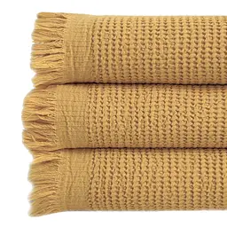 Набір рушників Lotus Home - Rius mustard гірчичний 30x50 (3 од.) - мініатюра 2