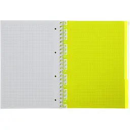 Зошит на пружині Buromax Neon А4 (210x297) 120 аркушів 3 PVC жовтий (BM.24349911-08) - мініатюра 4
