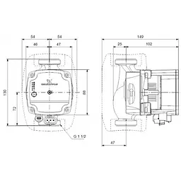 Циркуляційний насос Grundfos Alpha1 L 25-60 130 (99160583) - мініатюра 4