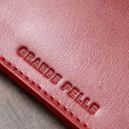 Жіноче шкіряне портмоне Grande Pelle 11514 червоне - мініатюра 10