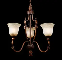 Люстра Splendid Ray L1969CG2/3, 3 лампи, E27, бронза, сучасний стиль, висота 155 см, діаметр 68 см - мініатюра 2