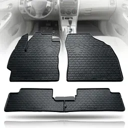 Автомобільні килимки в салон Toyota Corolla (E140) 2006-2012 євро борт 2 см Гумові Чорні 4 шт