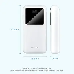 Зовнішній акумулятор - УМБ Vention 20000mAh Power Bank (Micro-USB+USB-C+USB-A+USB-A) 22.5W з дисплеєм - мініатюра 2
