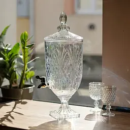 Лимонадниця Crystal Trinity 5 літрів із краном для мохіто-сока напоїв Yiwu HP-19-303 - мініатюра 4
