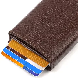 Чоловічий шкіряний картхолдер Canpellini 6.5х9х2 см acs0025902 - мініатюра 4
