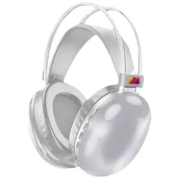 Бездротові накладні навушники Disco Pulse PG580 RGB Bluetooth 5.3 з мікрофоном 18 годин роботи білий