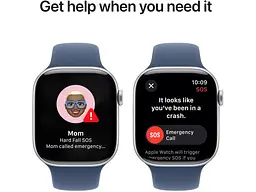 Смарт-годинник Apple Watch Series 10 GPS 46mm Silver Alu. Case w. Denim Sport Band - S/M (MWWL3) - мініатюра 6