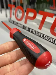 Викрутка діелектрична шліцьова TOPTUL 3x75 мм (1000V) FAEB0308 - мініатюра 2