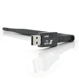 Беспроводной сетевой адаптер Wi-Fi-USB с антенной 20см Merlion CL-UW07B, 802.11bgn, 300MB - мініатюра 1