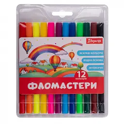 Фломастери 1 Вересня Classic 12 кольорів