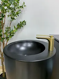 Умивальник VBI Agropoli black matt напольний VBI-019004, Чорний матовий - мініатюра 5