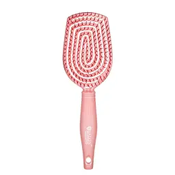 Щітка для волосся масажна продувна Salon Professional з нейлоновою щетиною 98290 SL, Pink Рожева
