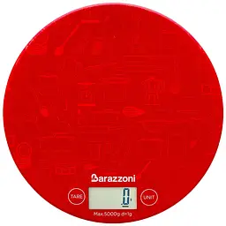 Ваги кухонні Barazzoni до 5 кг 18.5 см червоні (80208006202)