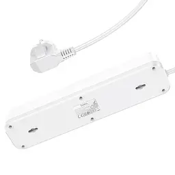 Мережевий фільтр Hoco NS1 Aura 4-bit PD 20W 2xUSB+Type-C (White) [69974] - мініатюра 2