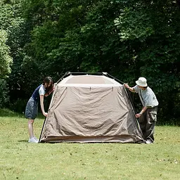 Намет Naturehike Village CNK2300ZP022 з навісом малий коричневий - мініатюра 5
