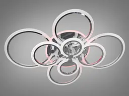 Люстра стельова LED Diasha A8022/8HR Ring, 175W, 3200K-6500K, акрил, сучасний стиль з пультом управління - мініатюра 5