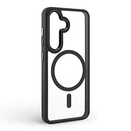 Чехол Samsung Galaxy S25 5G, Unit MagSafe, черный, прозрачный, магсейф, противоударный, магнитный, панель-накладка с поддержкой MagSafe, с поддержкой беспроводной зарядки, TPU+PC, защита всего корпуса, ударопрочный, ArmorStandart (ARM82260) - мініатюра 2