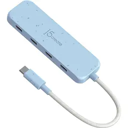 USB-Хаб j5create JCH345EC-N USB-C на 4 USB-С, блакитний (JCH345EC-N) - мініатюра 2