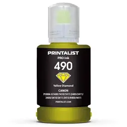 Чорнило Printalist Canon GI-490 для G1400/G2400/G3400 140г Yellow (PL490Y)