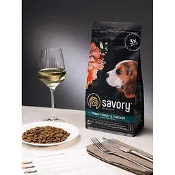 Сухий корм Savory Puppy багатий на Fresh Turkey & Chicken 1 кг для цуценят (індичка та курка) - мініатюра 8