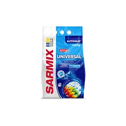 Пральний порошок Sarmix Active Universal для всіх типів прання 8 кг (4820268104137)