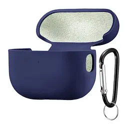 Чохол Silicone Case 2,5mm with microfiber for AirPods Pro 2 зі шнурком Midnight Blue