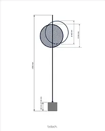 Торшер Babich Studio Mid F - Black (RAL 9005) - мініатюра 5