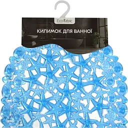 Килимок для ванної Eco Fabric Морська зірка 68х37 см прозоро-синій (6837-006) - мініатюра 5