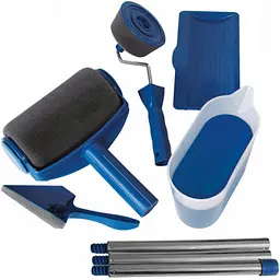 Набір малярних валиків PAINT ROLLER Універсальні валики для фарбування поверхонь, 2 шт. з ємністю для розкочування фарби та