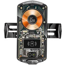 Тримач Auto open-close Transparent Wireless Charger XYJ A6 15W RGB