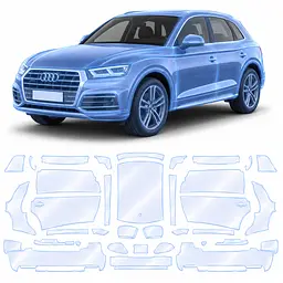 Антигравійна захисна бронеплівка за лекалами для Audi Q5 FY 2017-2020 - повний кузов