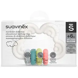 Прорізувач Suavinex Step 3 силіконовий з брязкальцем мультиколірний (401439) - мініатюра 2