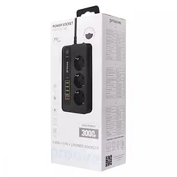 Подовжувач - мережевий фільтр Proove Power Socket PD-03 (3 розетки + 5 USB + 1 Type-C 20W) 2 метри - мініатюра 5