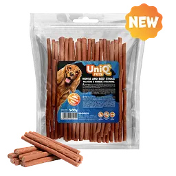 Ласощі для собак UniQ PETS Стіки з кониною та яловичиною, 500 г