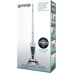 Пилосос акумуляторний 2 в1 Gorenje SVC 180 FW біло-сірий (VC2931) - мініатюра 3
