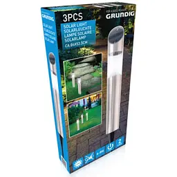 Набір ліхтар садовий Grundig сонячна батарея 6 x 53 см 3 шт. - мініатюра 3