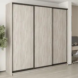 Шафа-купе тридверна MebelStar Комбо BG 3ДСП 250x45x240 см Аляска сірий (MBS-9515)