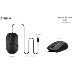 Мишка A4Tech FM12ST USB Black (4711421990271) - мініатюра 10