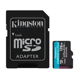 Карта пам'яті Kingston 128GB microSDXC сlass 10 UHS-I U3 V30 A2 Canvas Go Plus G4 (SDCG4/128GB)