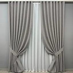 Комплект штор VR-Textil Ashen Night блекаут 2 шт 150x290 см бежево-сірий (1850ш) - мініатюра 2