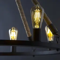 Люстра Brille лофт підвісна свічка E27 60W BK (BL-335S/8) - мініатюра 6