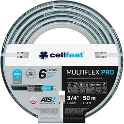 Шланг садовий MULTIFLEX PRO 3/4" 50м 6 шарів до 35бар -20…+65°C Cellfast sad0001977