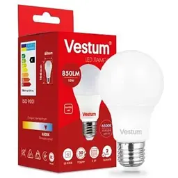 Лампочка Vestum LED A60 10W 6500K 220V E27 (1-VS-1114)