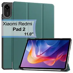 Чохол до планшета BeCover Smart Xiaomi Redmi Pad 2 11.0" Dark Green (713638) - мініатюра 2