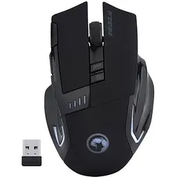Комп'ютерна миша Marvo M720W бездротова безшумна 6colors-LED 8 кнопок Fast Key 4800 dpi Black