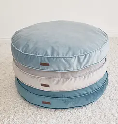 Лежак-подушка ортопедична для собак "Pearl" з ефектом пам'яті Memory Foam ніжно-блакитний М 85см - мініатюра 3